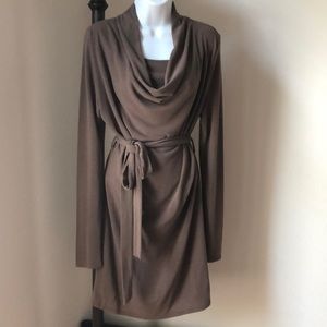 Brown long sleeve dress